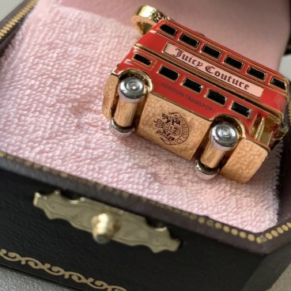 Juicy Couture Red Double Decker London Bus Terrier Scottie Yorkie - Picture 3 of 6